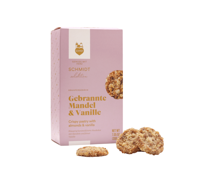 Roasted almond & vanilla crispy biscuits