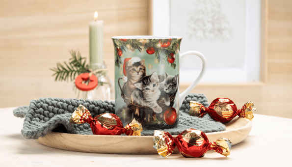 Coffee Mug Christmas Kitten