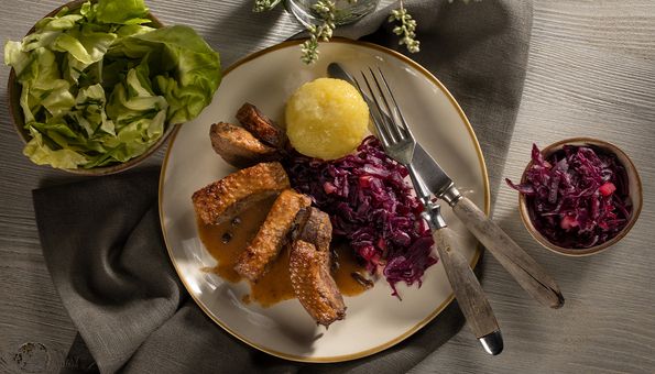 Gans in Bratensoße