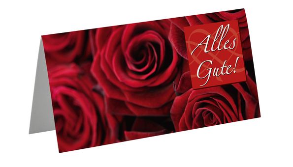 Greeting card roses all the best