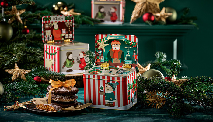 Christmas Market Stall Tin 2025