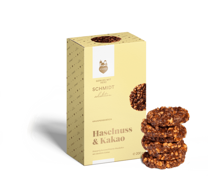 Hazelnut & cocoa crispy biscuits 