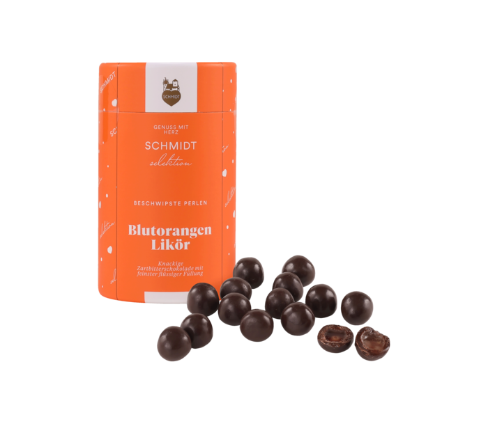 Blood orange liqueur pearls