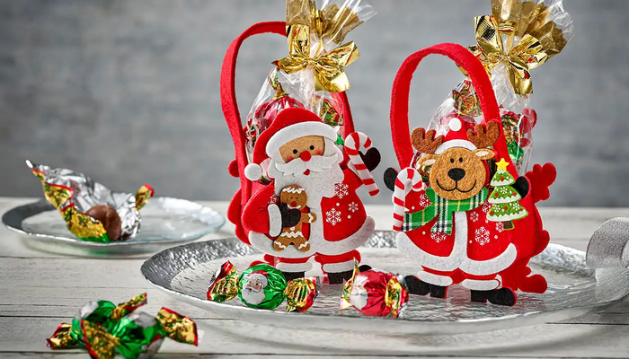 Filztäschchen Weihnachtsmann & Rentier