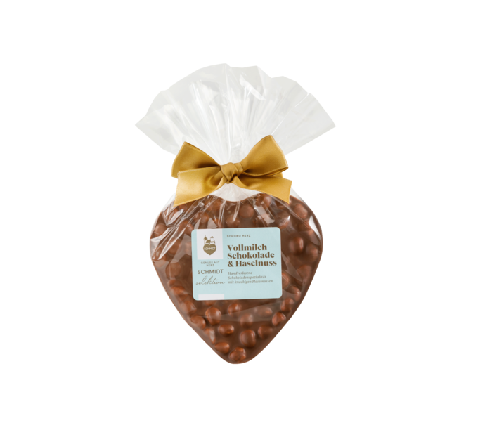 Milk chocolate & hazelnut heart
