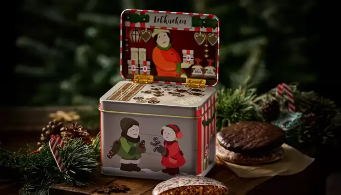 Christmas Market Stall Tin 2024