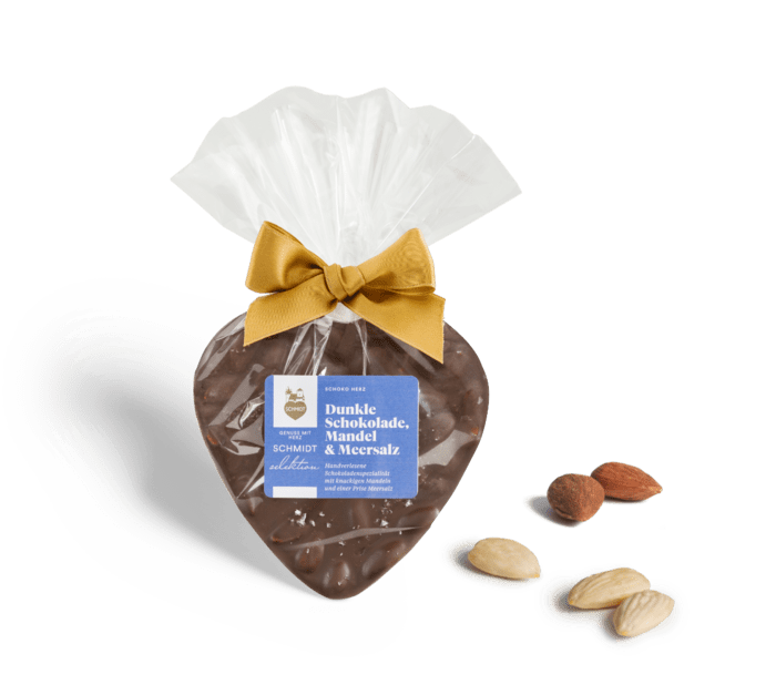 Chocolate Heart Dark Chocolate Almond Sea Salt