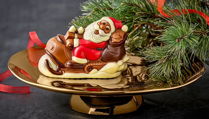Father Christmas on a skibob
